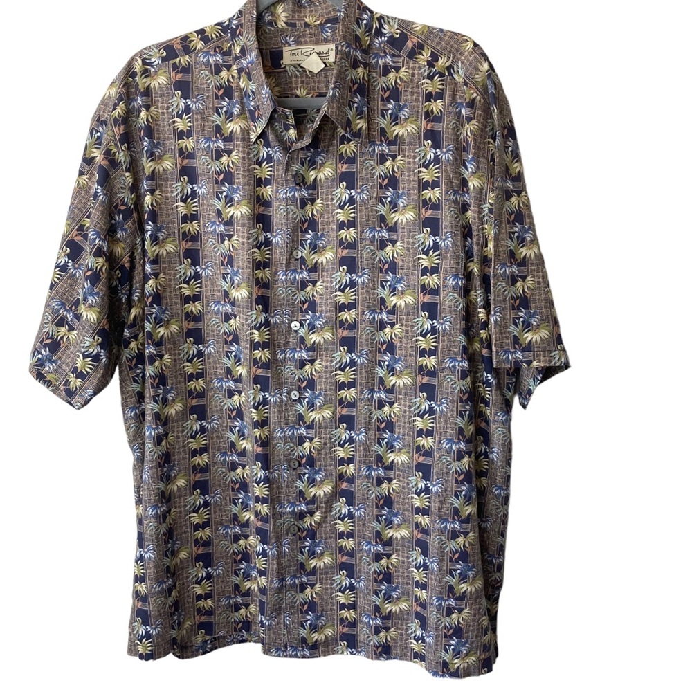 Tori Richard Mens Short Sleeve Floral  Button Down  Beach Shirt Size XL